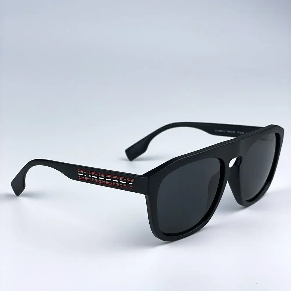 SALE! NEW Burberry BE4396U 346487 Matte Black Grey Square Unisex Sunglasses